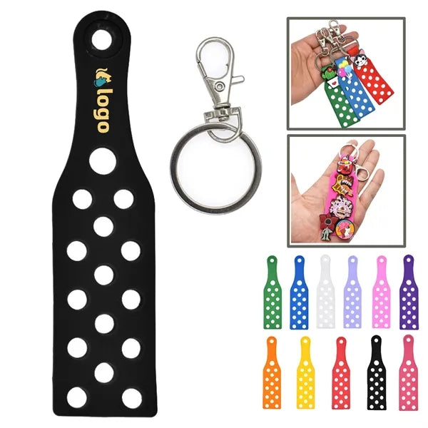 PVC Soft Rubber Keychains with Croc Decor