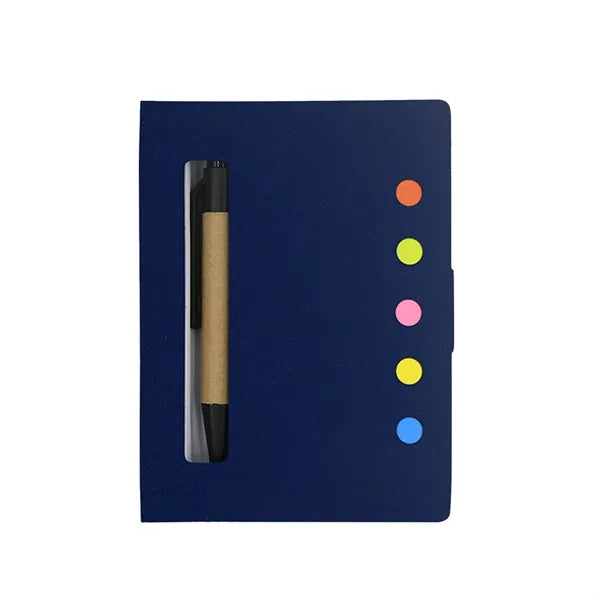 Sticky Notes Notebook with Pen Lined Notepad Set