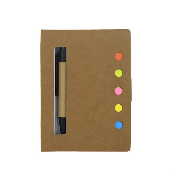 Sticky Notes Notebook with Pen Lined Notepad Set
