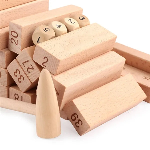 Stacking Toy Timber Tower Wood Block Game Recycled