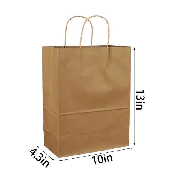 Recycled Kraft Paper Tote Bags Gifts Shopping