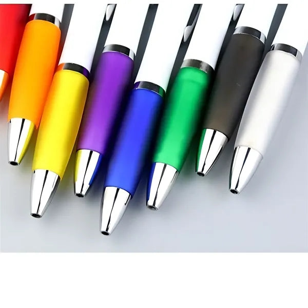 Ballpoint Pen With White Pole Plastic For Advertising Gifts