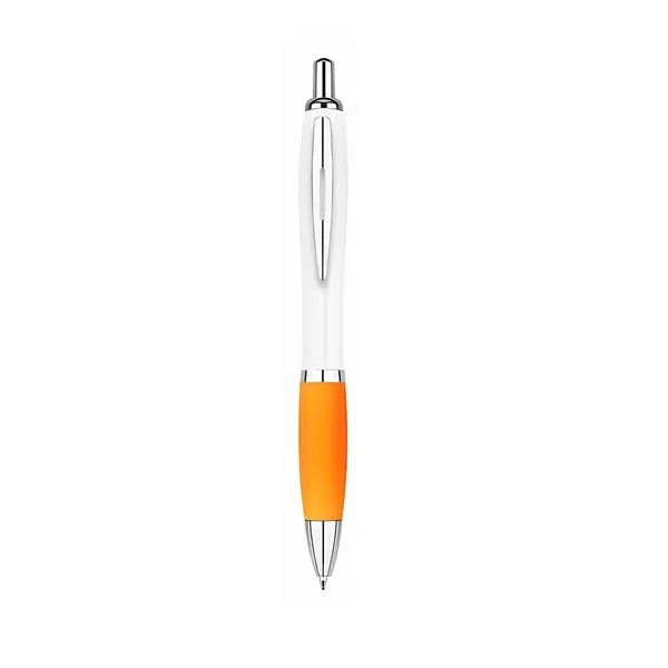 Ballpoint Pen With White Pole Plastic For Advertising Gifts