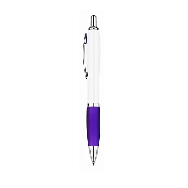 Ballpoint Pen With White Pole Plastic For Advertising Gifts
