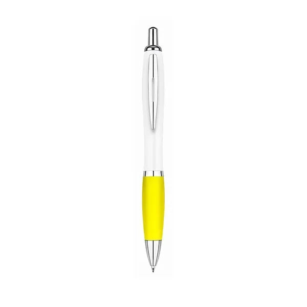 Ballpoint Pen With White Pole Plastic For Advertising Gifts