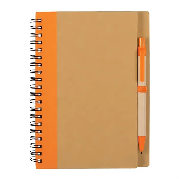 Cowhide Coil Notebook With Pen For Advertising Officers