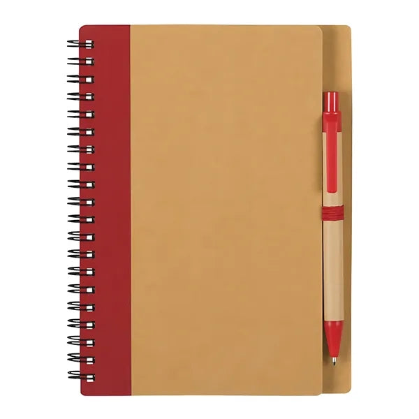 Cowhide Coil Notebook With Pen For Advertising Officers