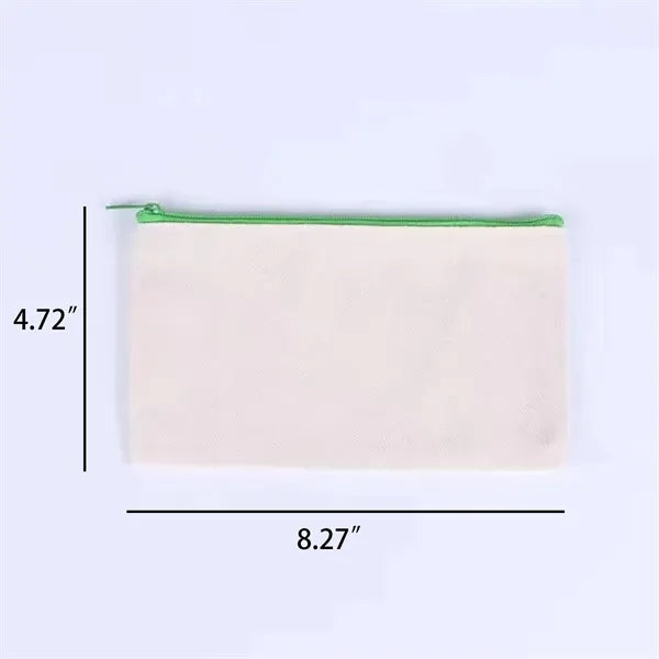 Canvas Diy Zipper Craft Stationery Makeup Storage Bag