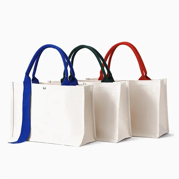Natural Cotton Canvas Tote Bag Large With Streamer