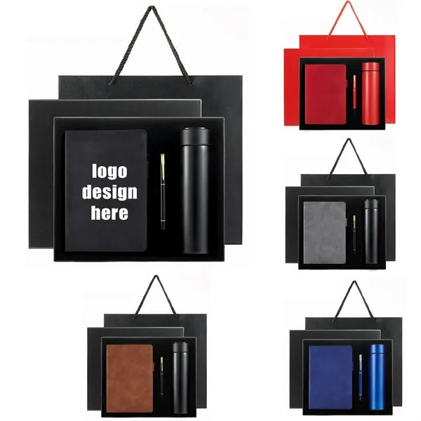 Pen Business Gift Box With Notebook And Vacuum Cup
