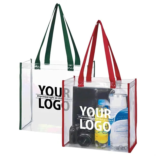 Plastic Tote Bags With Handles Transparent Pvc Handbag