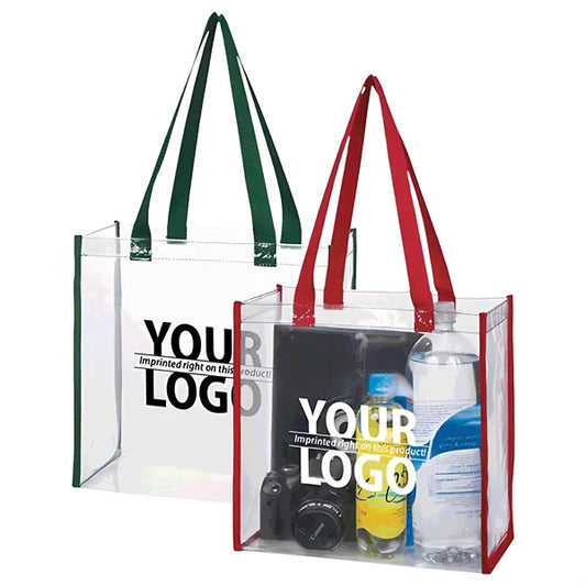Plastic Tote Bags With Handles Transparent Pvc Handbag