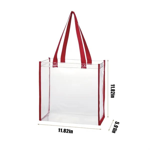 Plastic Tote Bags With Handles Transparent Pvc Handbag