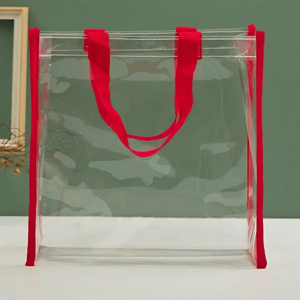 Plastic Tote Bags With Handles Transparent Pvc Handbag