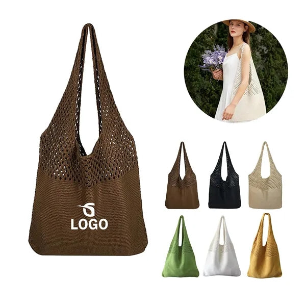 Crochet Mesh Beach Tote Bag