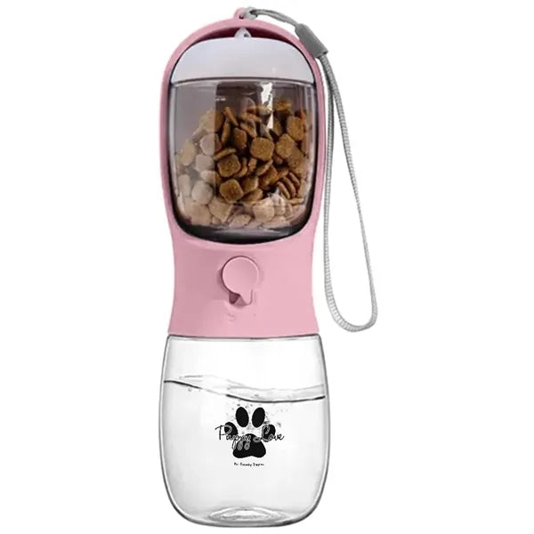 10 oz. Pet Water Bottle with Food Container