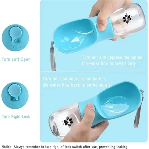 10 oz. Pet Water Bottle with Food Container