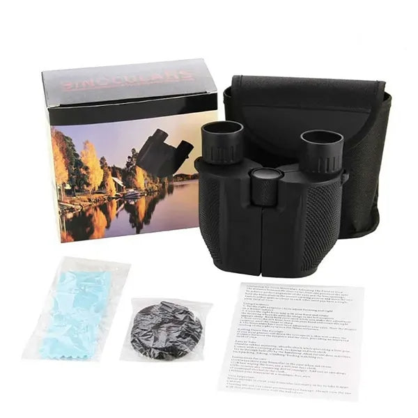 10X25 Compact Binoculars With Carry Bag