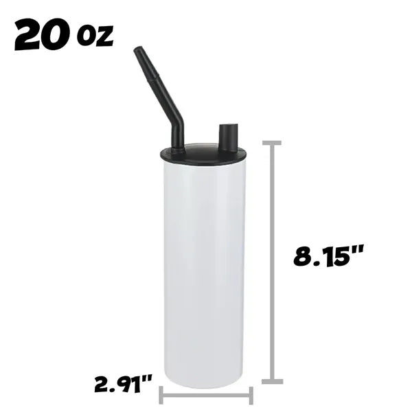 20oz Stainless Steel Straight Hookah Insulated Tumbler