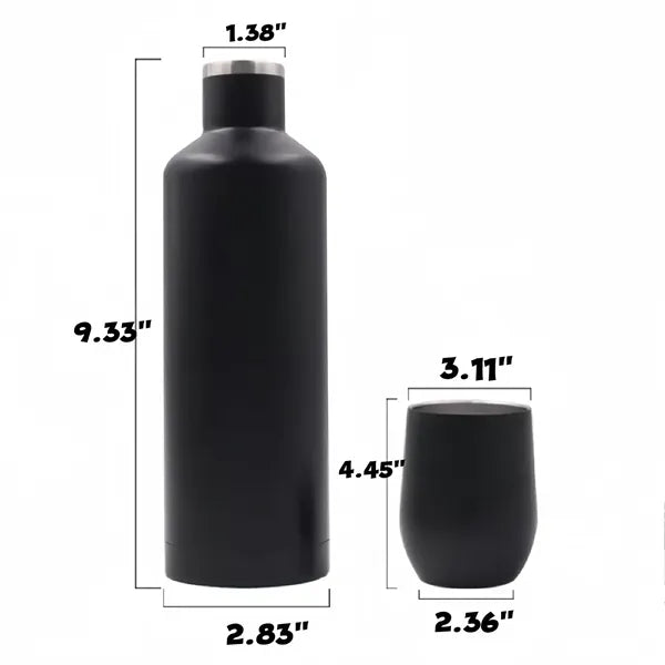 Set Double Wall Insulated Travel Thermos Mugs Gift