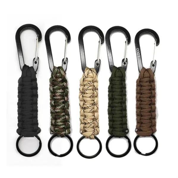 Paracord Survival Rope Keychain With Carabiner
