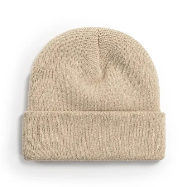 Knitted Beanie with Embroidery Patch