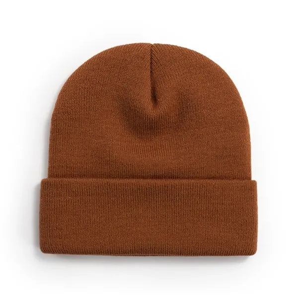 Knitted Beanie with Embroidery Patch