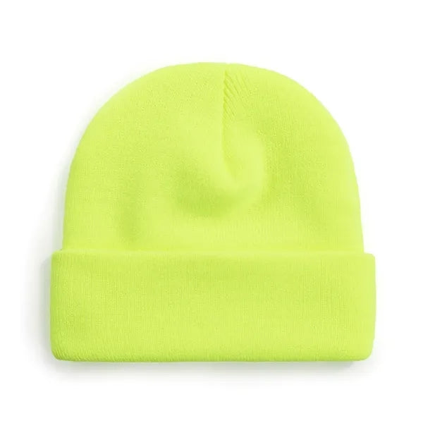Knitted Beanie with Embroidery Patch