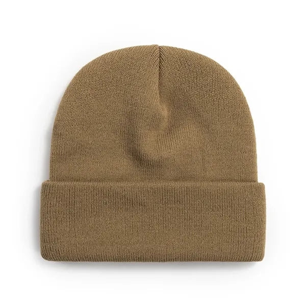 Knitted Beanie with Embroidery Patch