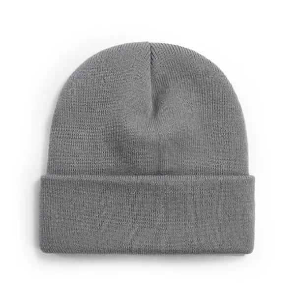 Knitted Beanie with Embroidery Patch