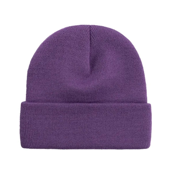 Knitted Beanie with Embroidery Patch