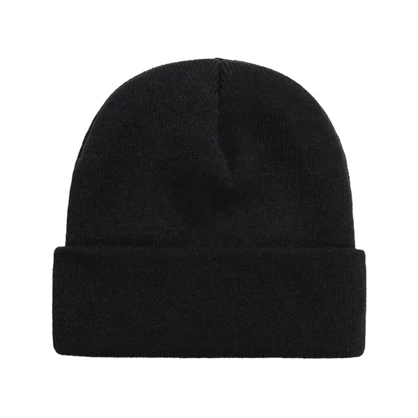 Knitted Beanie with Embroidery Patch