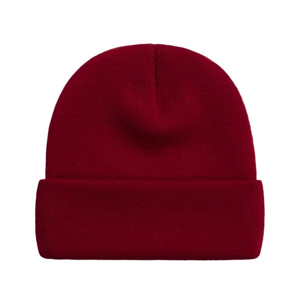 Knitted Beanie with Embroidery Patch