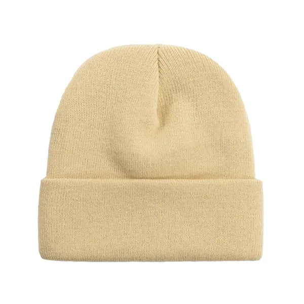 Knitted Beanie with Embroidery Patch