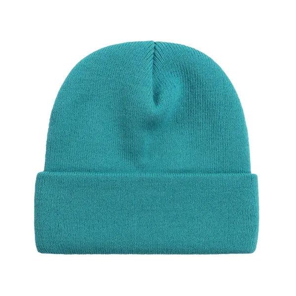 Knitted Beanie with Embroidery Patch