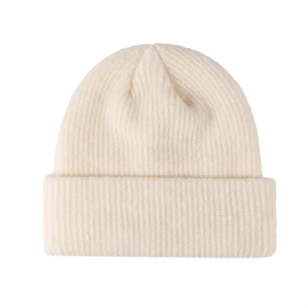 Knitted Beanie with Embroidery Patch