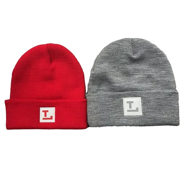 Knitted Beanie with Embroidery Patch