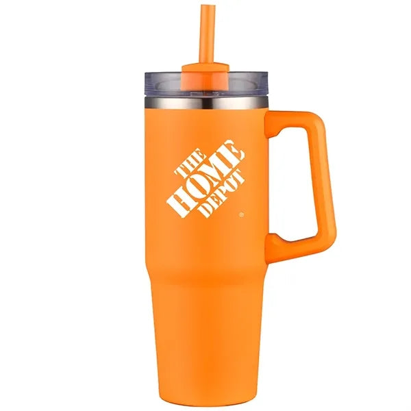 Aqueduct-VI 30 Oz. Tumbler Mugs with Straw (Double Walled)