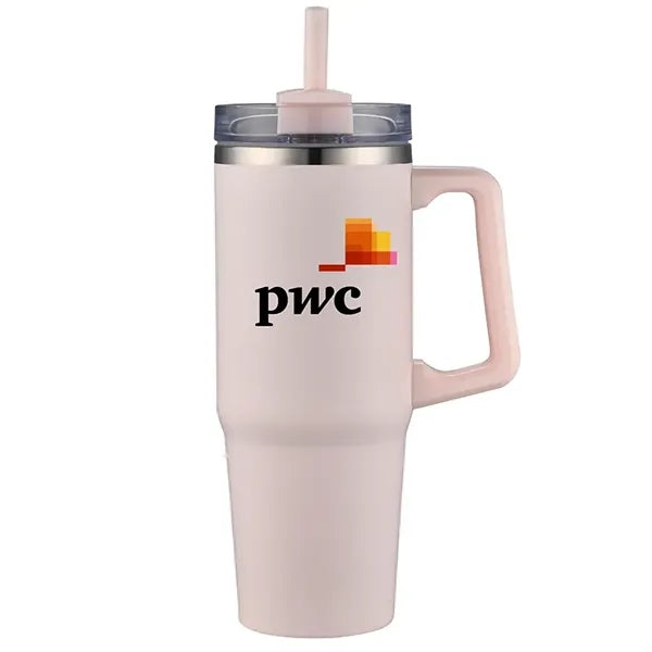 Aqueduct-VI 30 Oz. Tumbler Mugs with Straw (Double Walled)