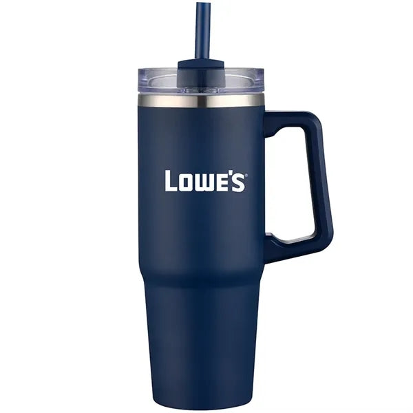 Aqueduct-VI 30 Oz. Tumbler Mugs with Straw (Double Walled)