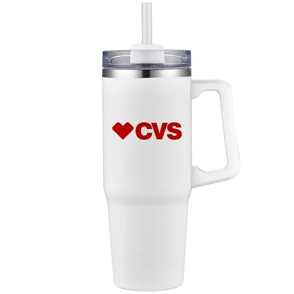 Aqueduct-VI 30 Oz. Tumbler Mugs with Straw (Double Walled)