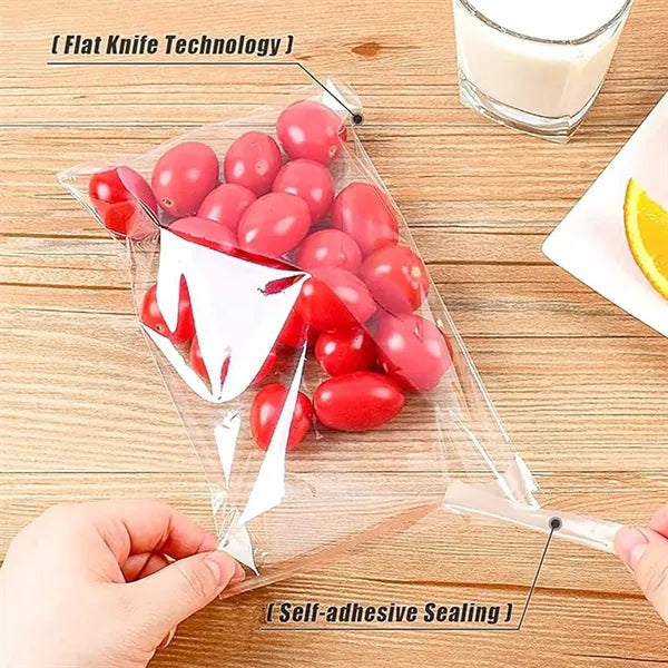 6x9 Inches Clear Flat Self-Sealing Bags