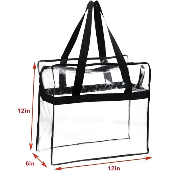 Clear Pvc Zipper Tote Bag Stadium