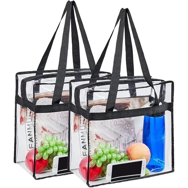 Clear Pvc Zipper Tote Bag Stadium