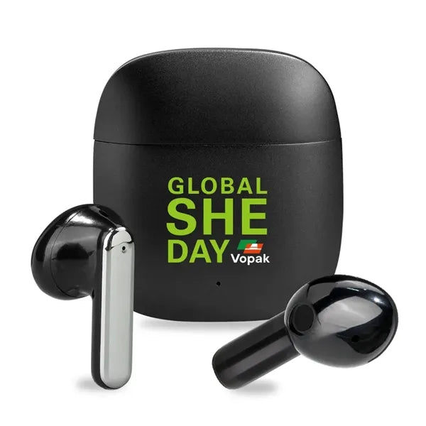 Lloyd Black Metal Wireless Earbuds