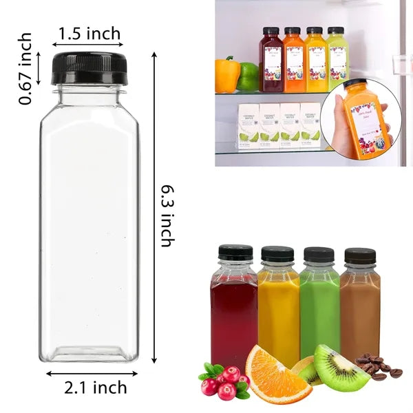12oz Plastic Square Juice Bottles