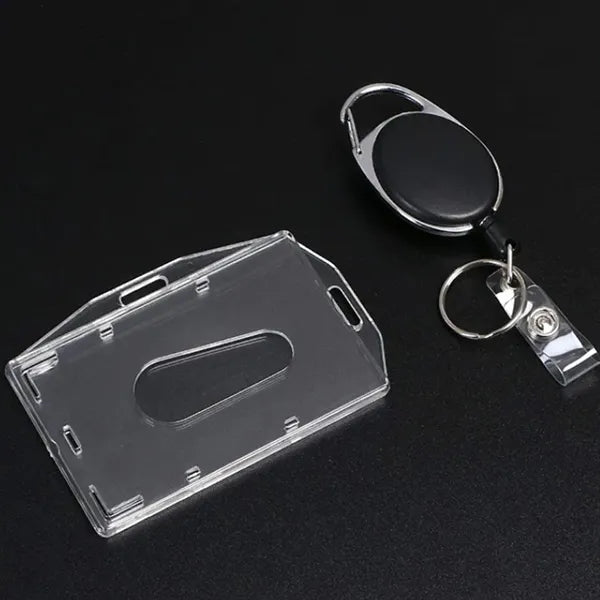 Retractable ID Badge Holder With Clip