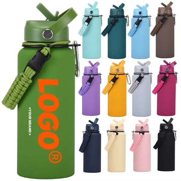 Stainless Steel Outdoor Large Capacity Sport Bottle & Handle