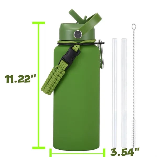 Stainless Steel Outdoor Large Capacity Sport Bottle & Handle