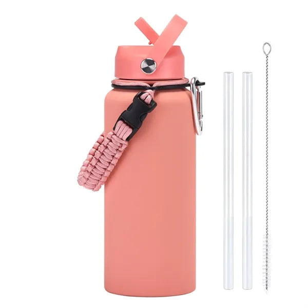 Stainless Steel Outdoor Large Capacity Sport Bottle & Handle